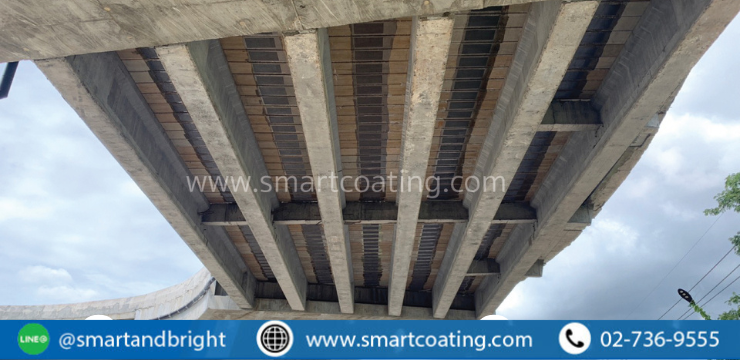 การเพิ่มความสามารถในการรับน้ำหนักของสะพานกลับรถโดยใช้ Carbon Fiber (SmartFiber Sheet UT 70-30)